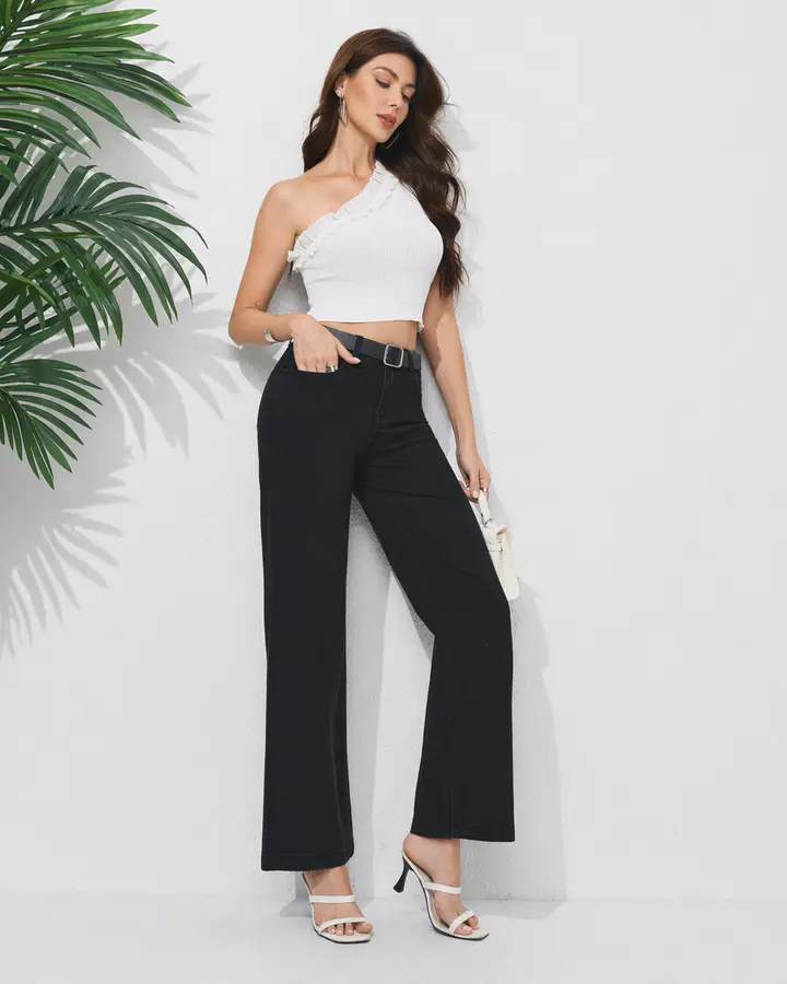 Pantaloni palazzo da donna, modello KW-8802-A