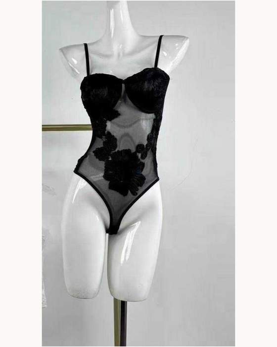 Body in pizzo floreale