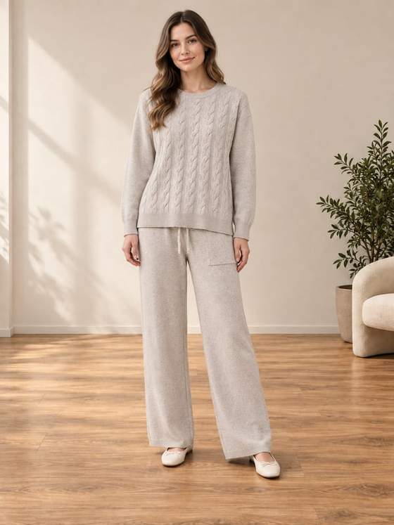 Completo coordinato a trecce