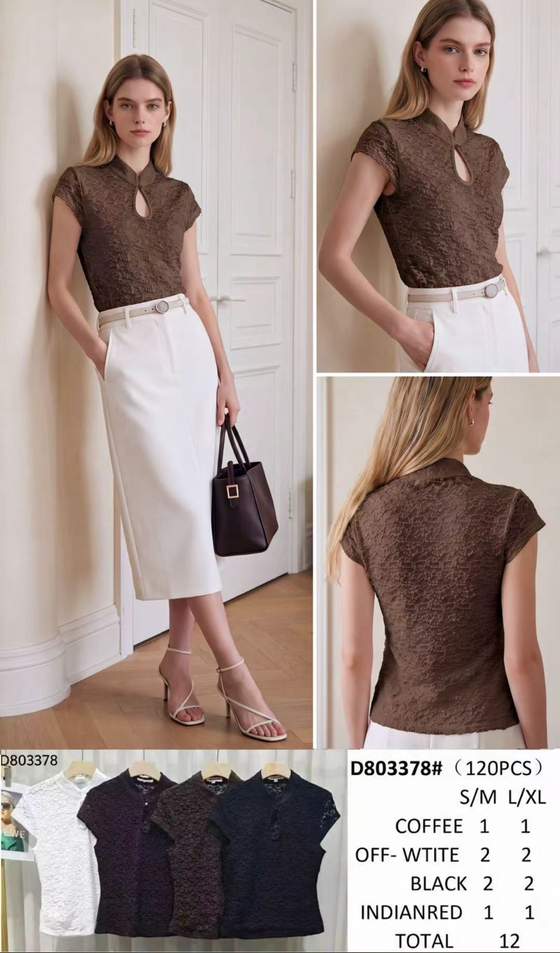 Top in pizzo con apertura a goccia