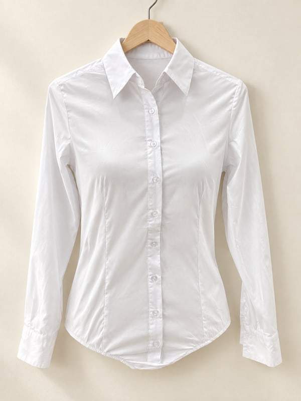 Camicia bianca a manica lunga