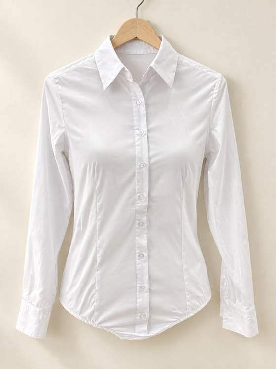 Camicia bianca a manica lunga