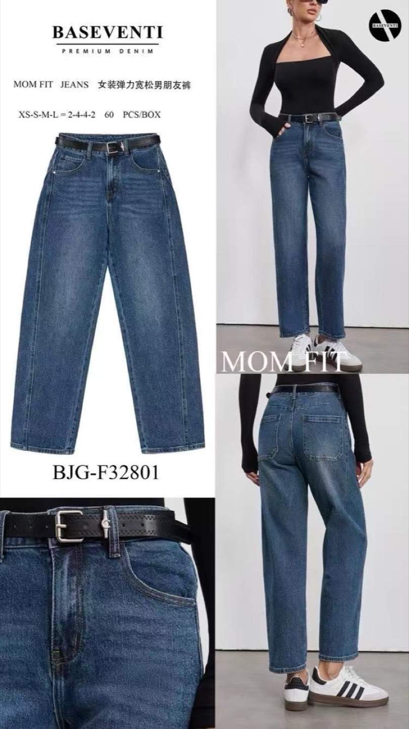 Jeans blu modello mom