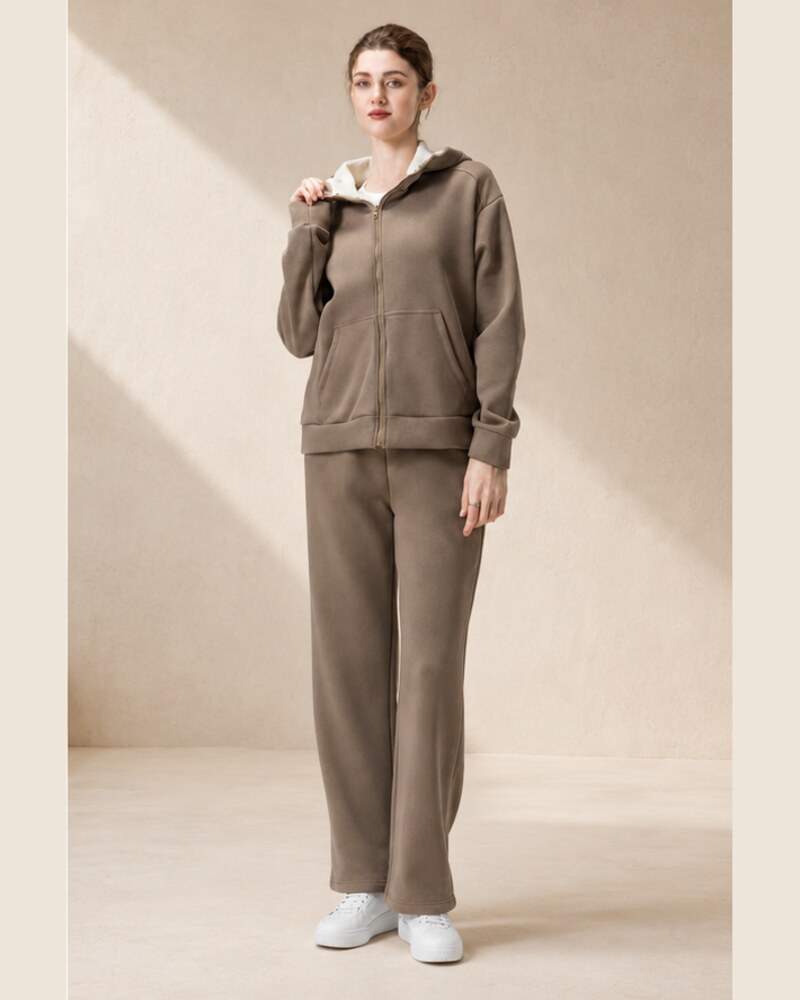Felpa con cappuccio e zip