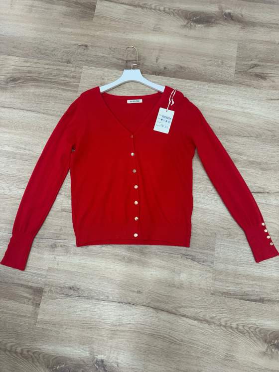 Cardigan in maglia a maniche lunghe con scollo a V
