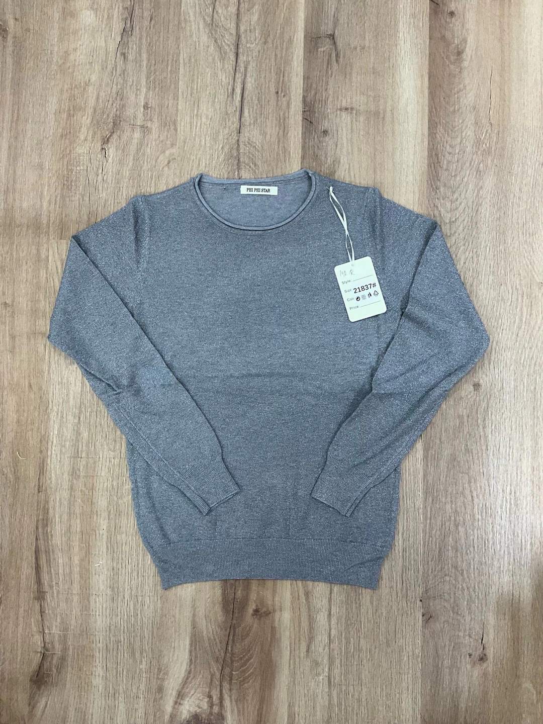 Maglia donna girocollo a maniche lunghe