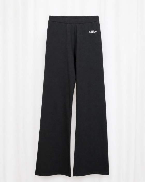 Pantaloni neri lunghi a gamba larga