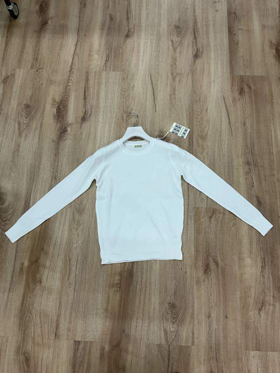 Maglia donna a manica lunga con girocollo