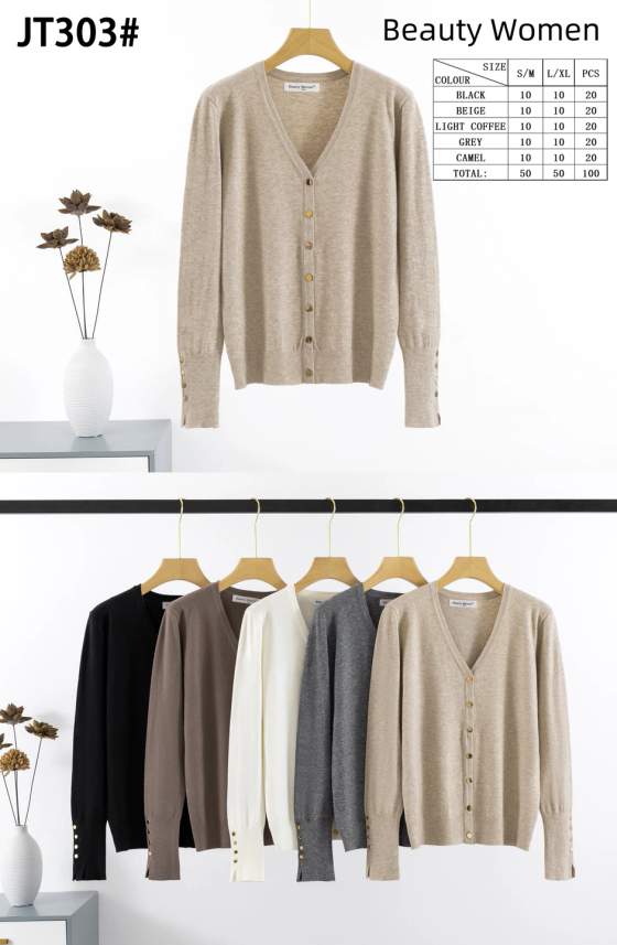 Cardigan in maglia con scollo a V