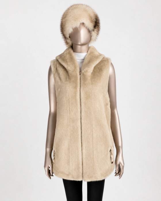 Gilet smanicato lungo