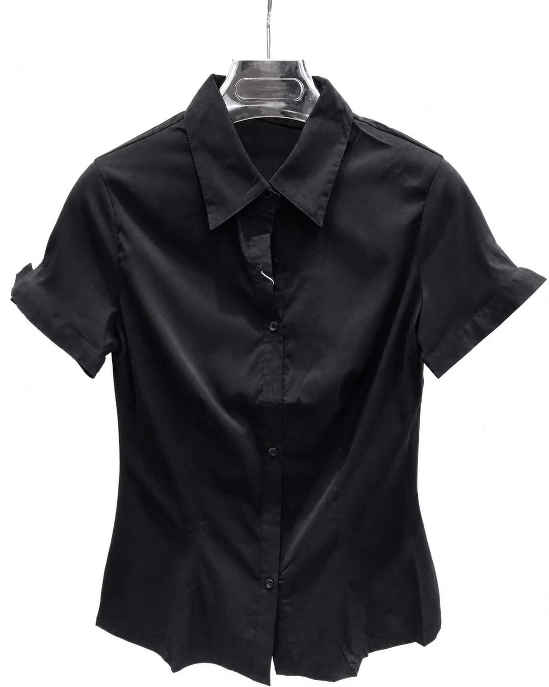 Camicia nera a maniche corte