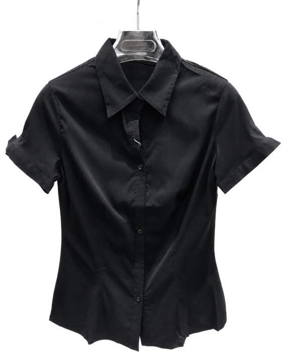 Camicia nera a maniche corte