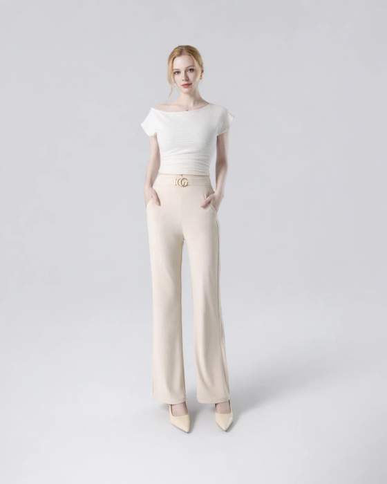 Pantaloni palazzo a vita alta