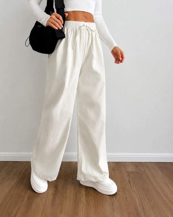 Pantaloni palazzo con coulisse