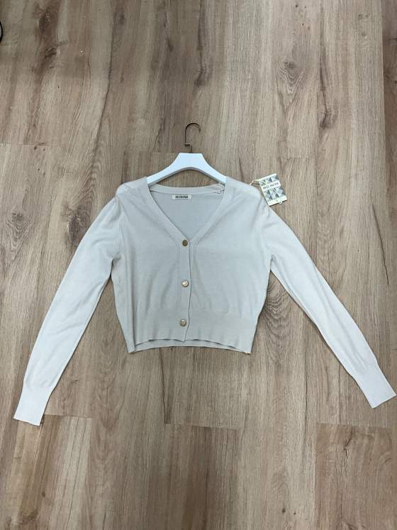 Cardigan con scollo a V e bottoni