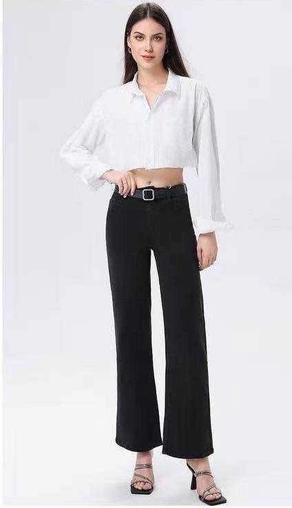 Completo con camicia corta e pantaloni palazzo