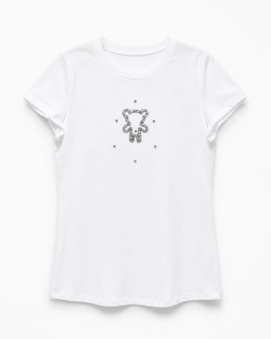 T-shirt da donna con decorazione a farfalla