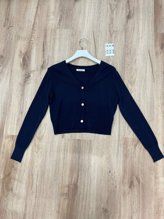 Cardigan corto con scollo a V