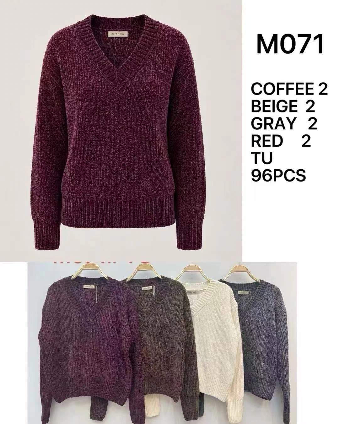Maglione in maglia con scollo a V