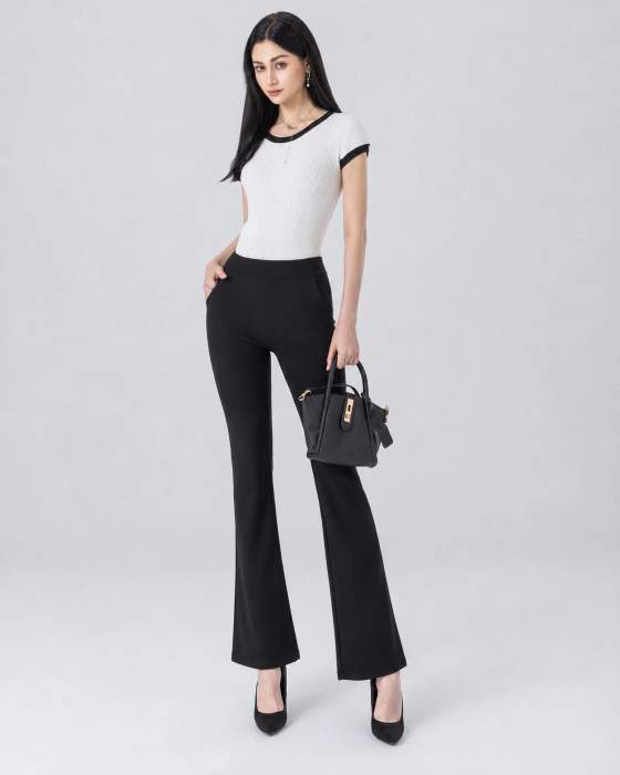 Pantaloni donna svasati