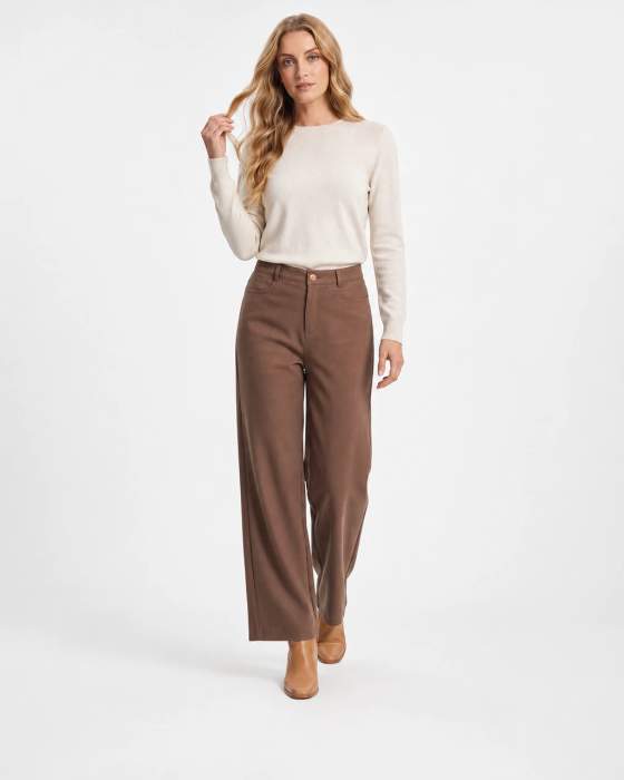 Pantaloni donna a gamba ampia