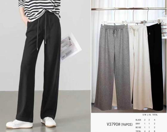 Pantaloni donna a gamba larga con coulisse