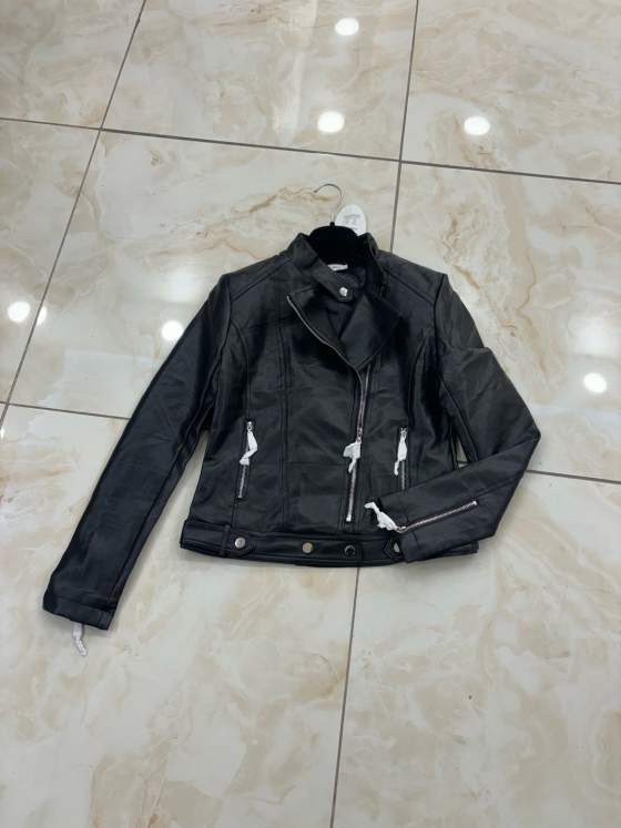 Giacca biker corta nera