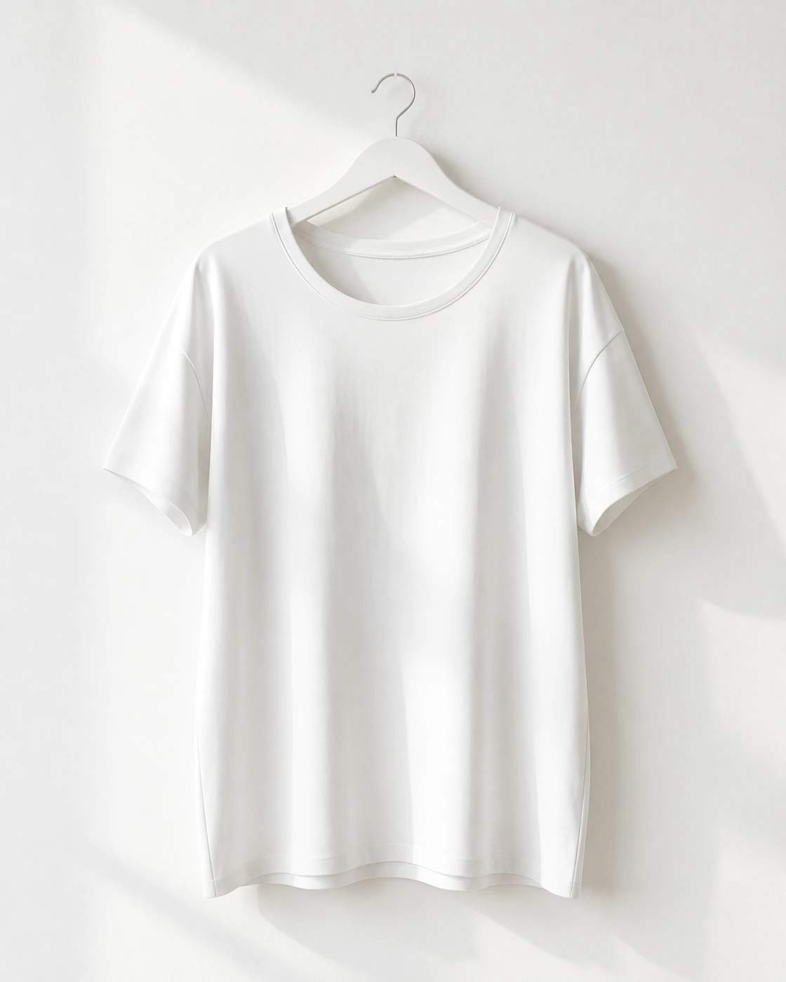 T-shirt bianca girocollo a maniche corte
