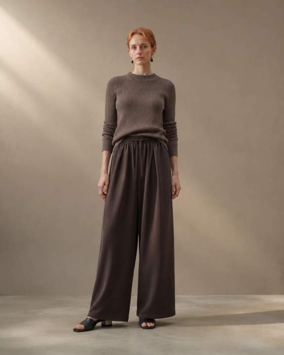 Pantaloni donna a gamba larga
