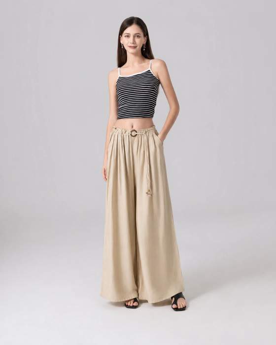 Pantaloni palazzo con coulisse