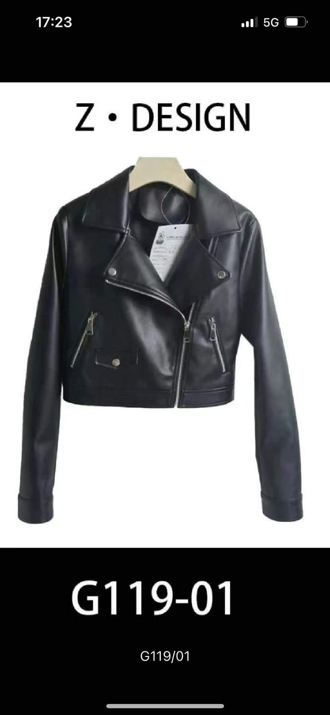 Giacca biker corta nera