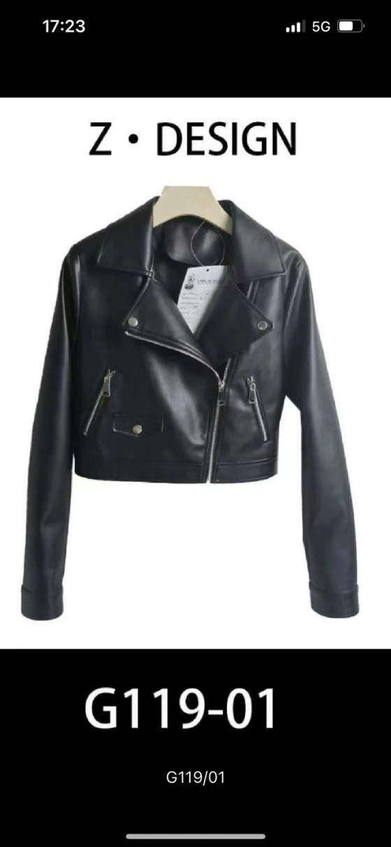 Giacca biker corta nera