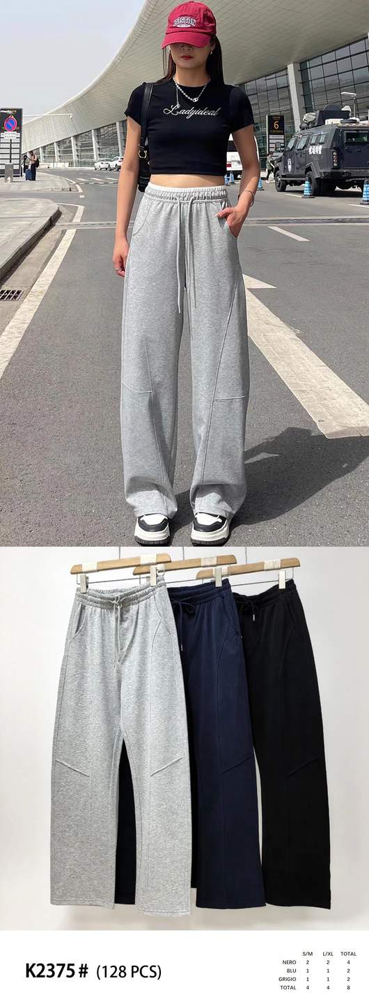 Pantaloni sportivi donna a gamba larga