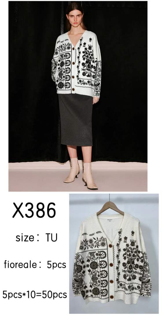 Cardigan con motivo floreale