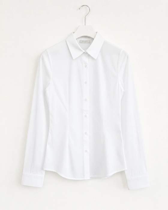 Camicia bianca a maniche lunghe