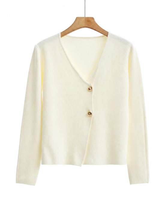 Cardigan da donna in maglia con scollo a V