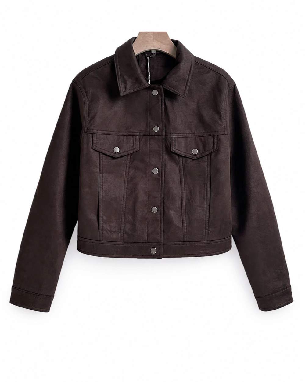 Giacca corta con colletto a camicia