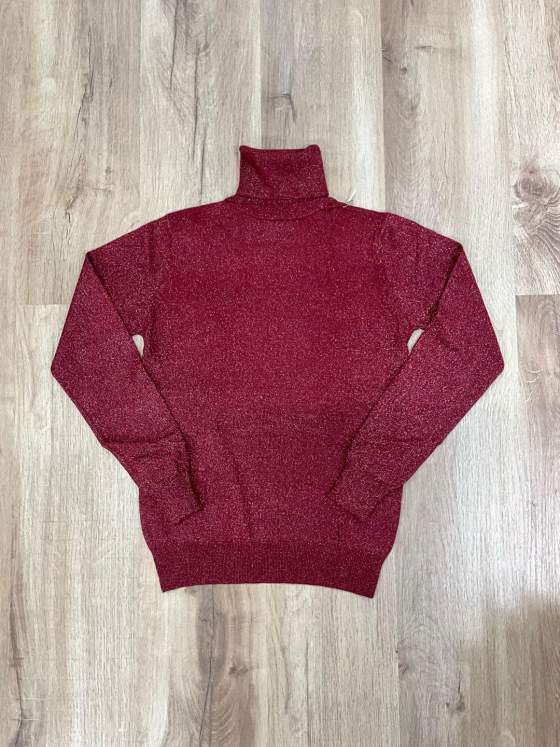 Maglia dolcevita bordeaux