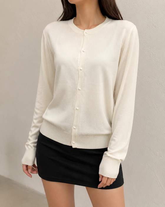 Cardigan con bottoni
