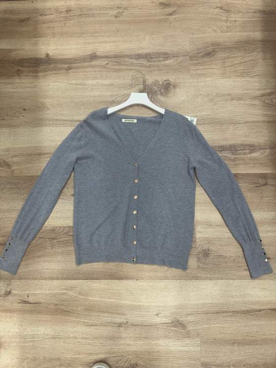 Cardigan donna con scollo a V e bottoni