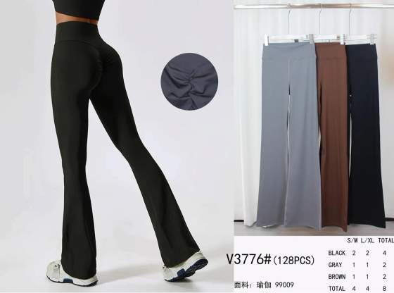 Leggings svasati a vita alta con arricciatura