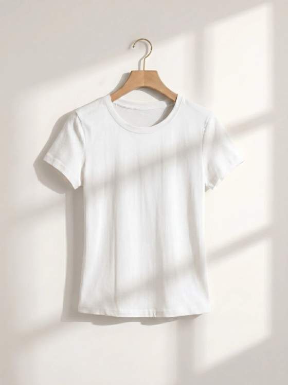 T-shirt girocollo a maniche corte