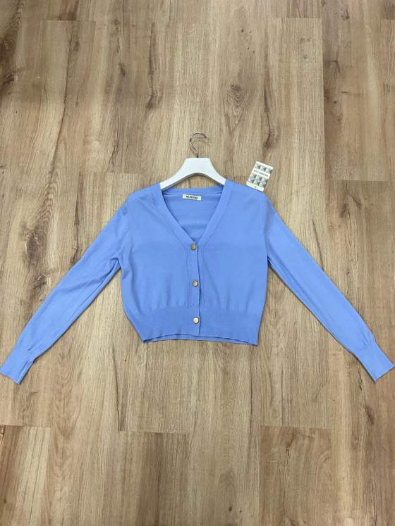 Cardigan corto con scollo a V