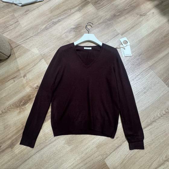 Top donna a maniche lunghe con scollo a V