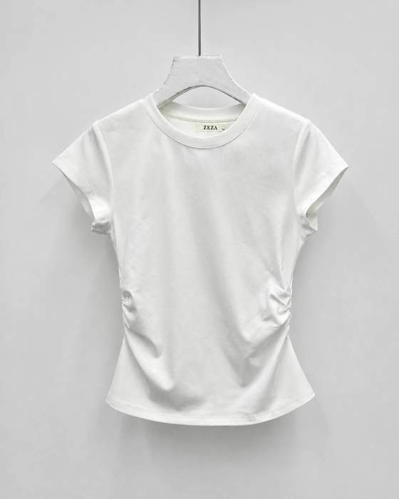 T-shirt donna basic a manica corta