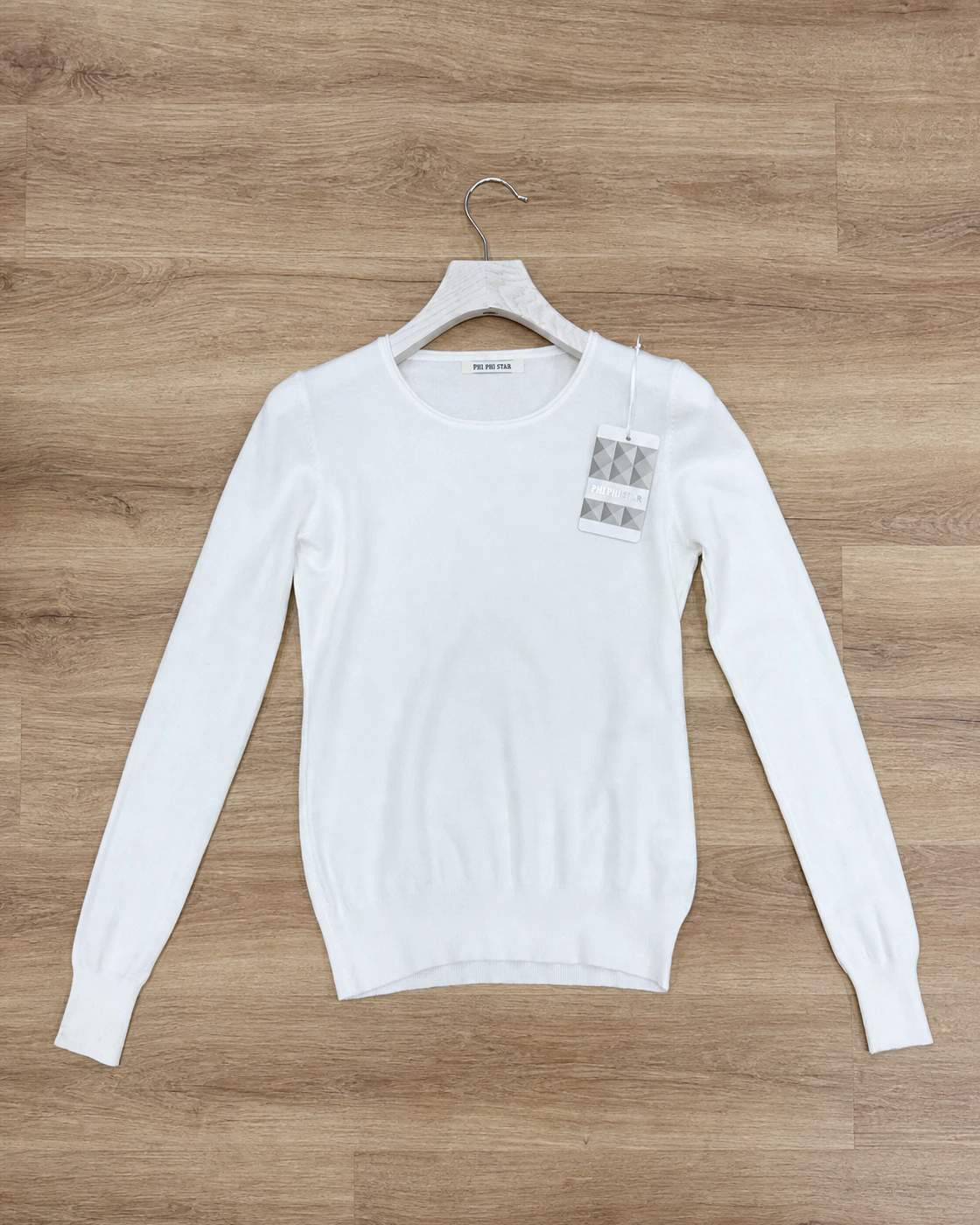 Maglia girocollo a maniche lunghe