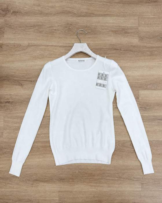 Maglia girocollo a maniche lunghe