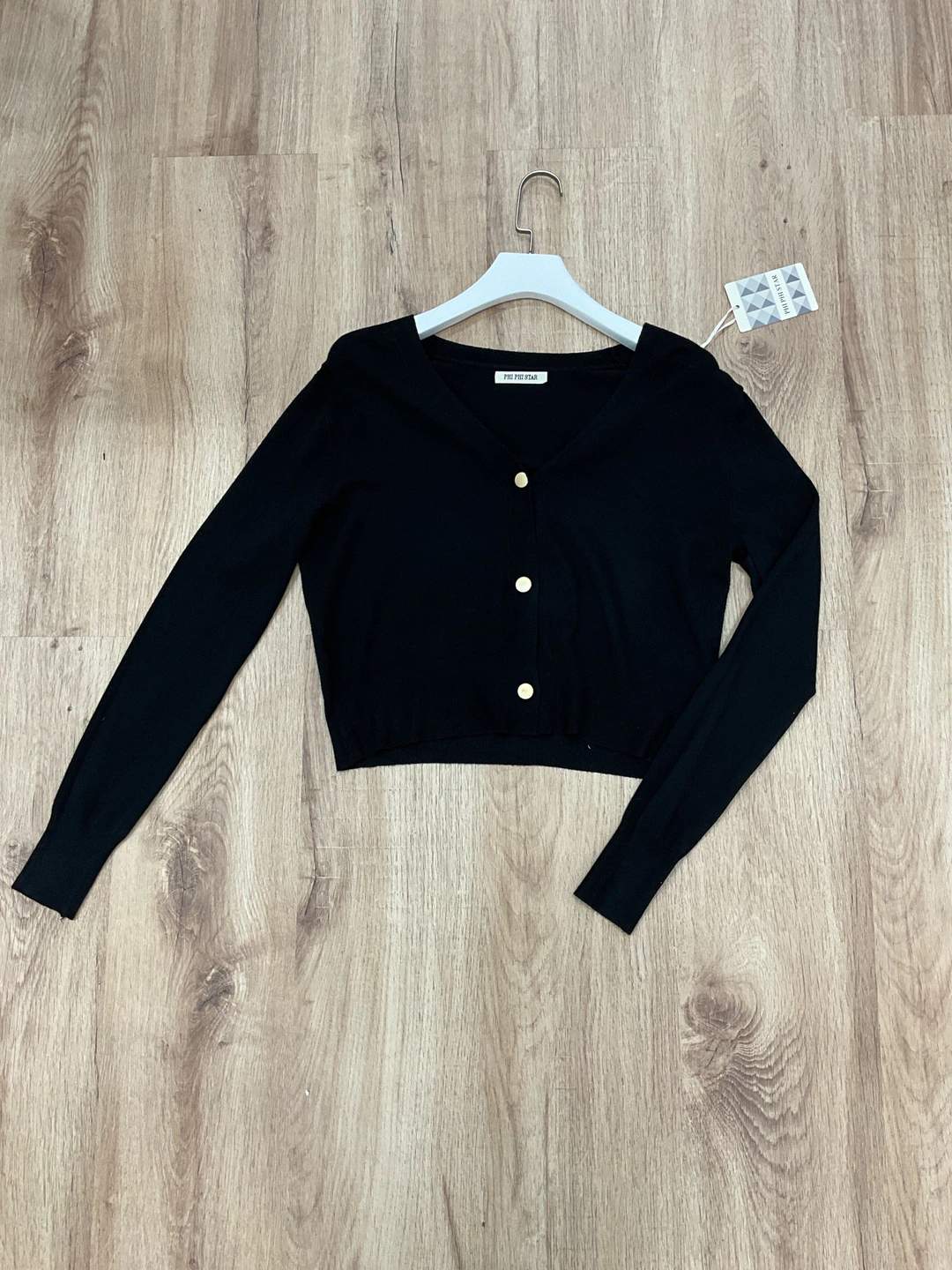 Cardigan corto con scollo a V