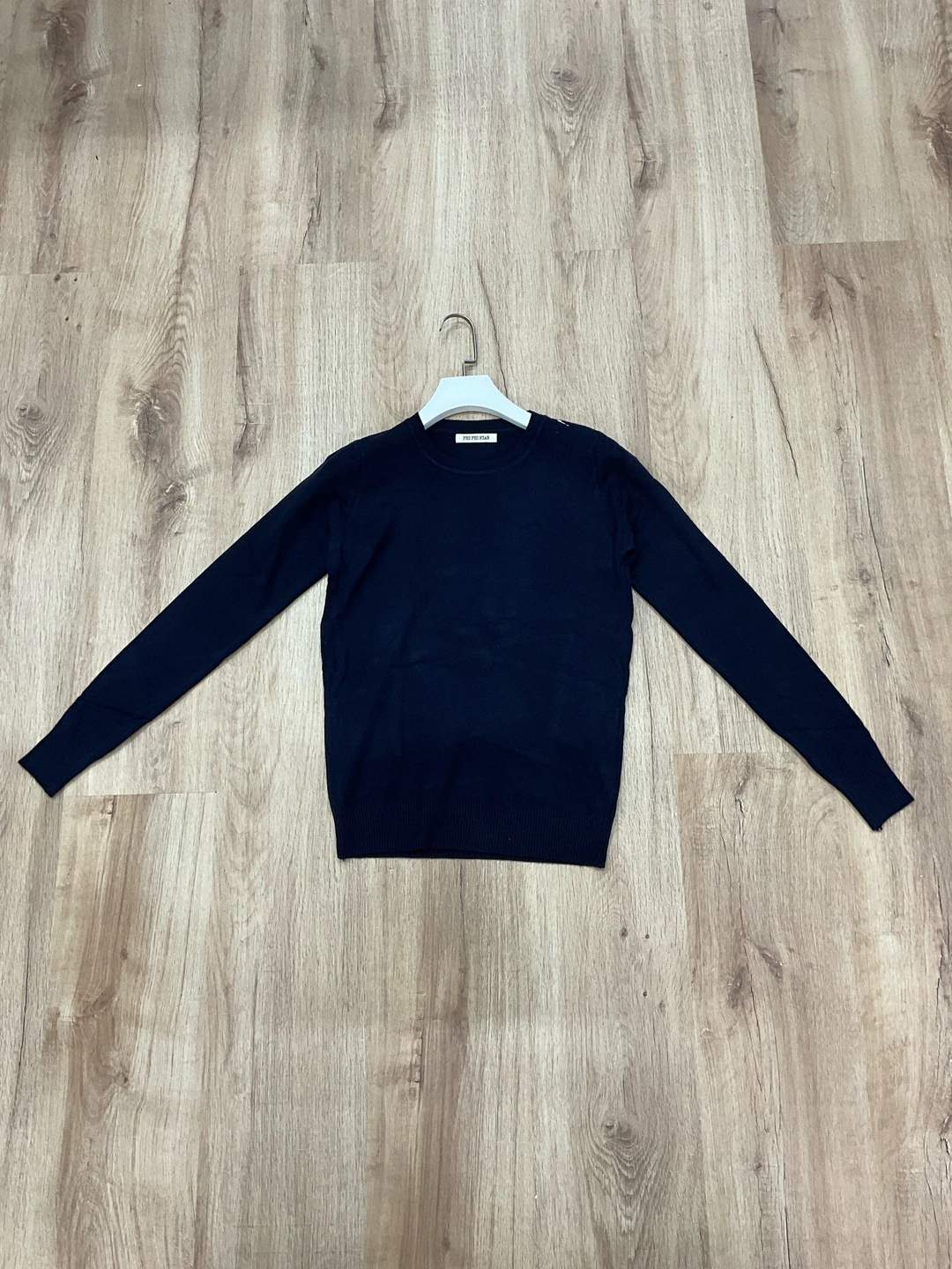 Maglia bordeaux girocollo a maniche lunghe